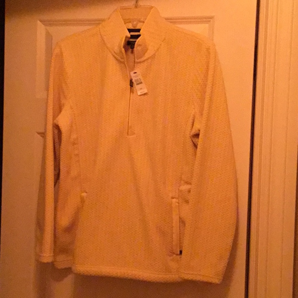 Talbots yellow fleece 1/4 zip pullover